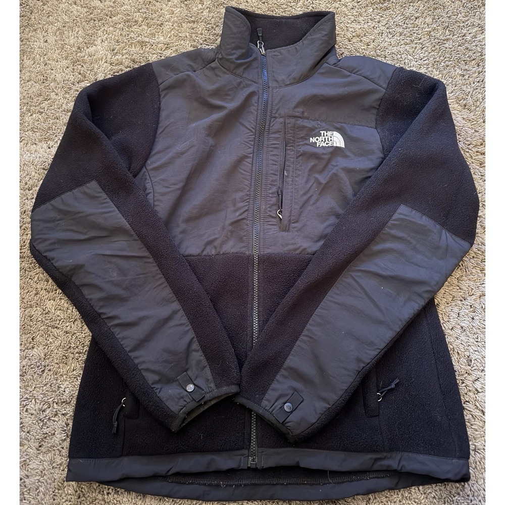 The North Face Denali Jacket Womens Medium BLK Polartec Fleece Full Zip LogoY2K